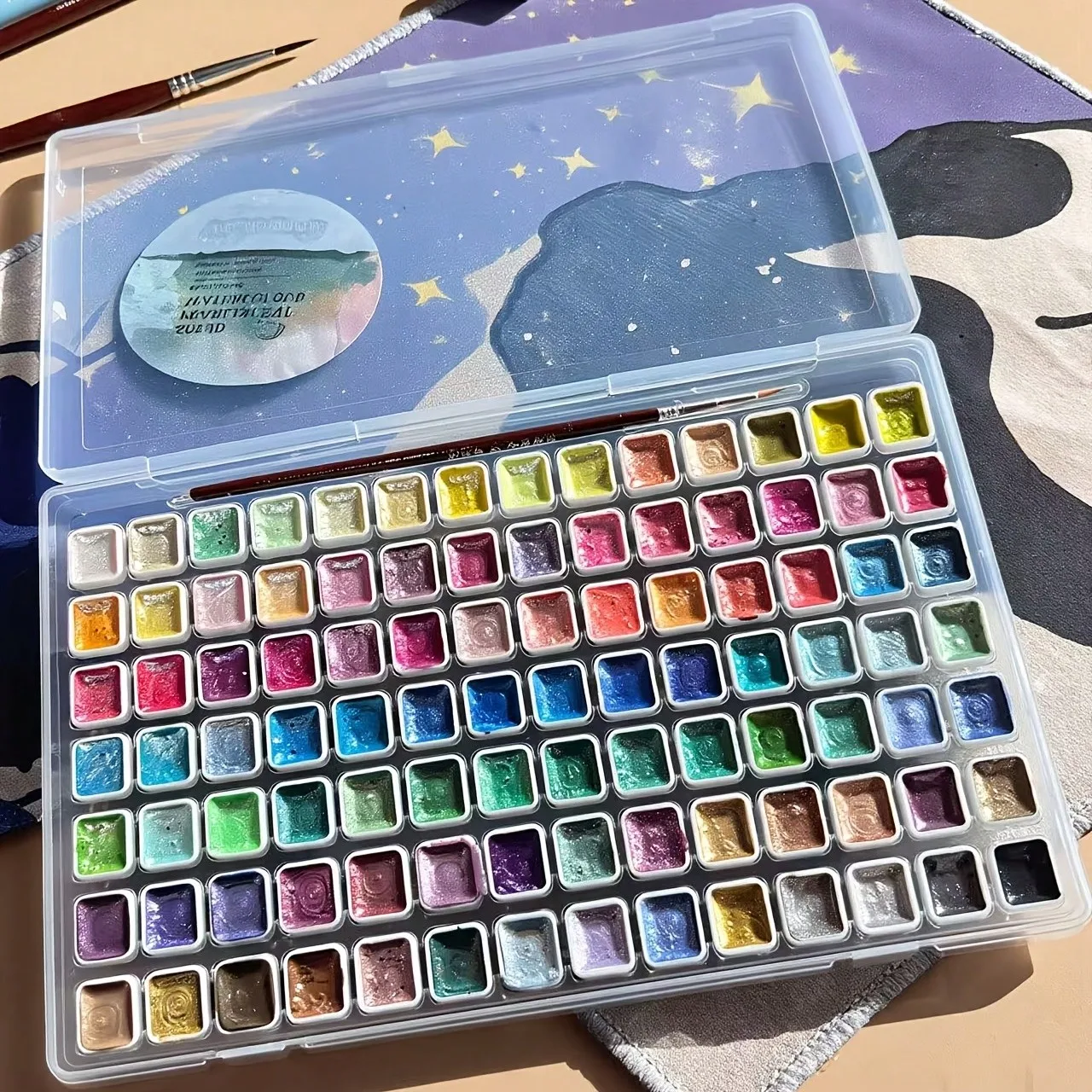 Shimmer Watercolor Paint Set, Glitter Metallic Watercolour Painting Sets, Solid Pearl Water Color Paints for Artists, Amateur Hobbyists and Painting