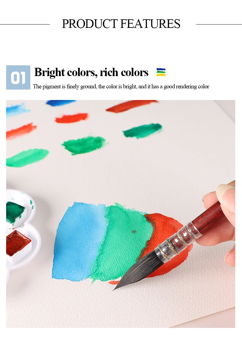 Russia White Nights Solid Watercolor Paints Conem Sonnet Student/Artist Grade Painting Water Color Pigments 12/16/24/36 Colors